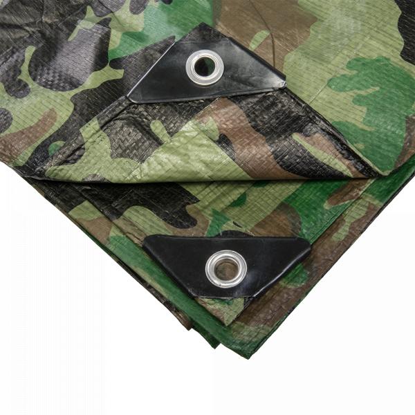 Camouflage M-Grade Tarpaulin 10m x 15m BRADAS