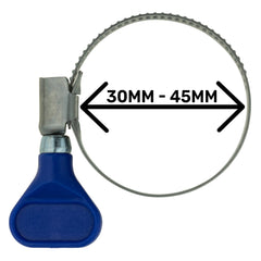 A2 Grip Hose Clip 30mm-45mm - Adjustable 304 Stainless Steel Duct Clamps Hose Pipe Clamps Air Ducting Clamp Worm Drive Hose Clamps