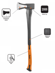 Fiberglass Splitting Axe 2000g