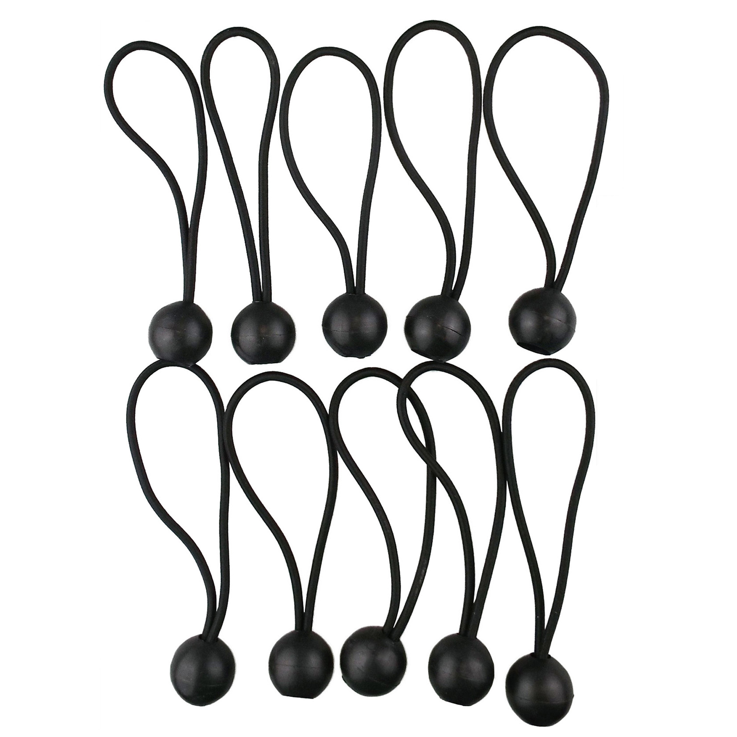 Bungee Ball Mix Black 4" 6" 10" Pack of 30