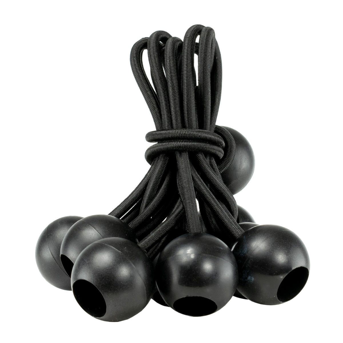 Bungee Ball Mix Black 6" 8” 10" Pack of 30