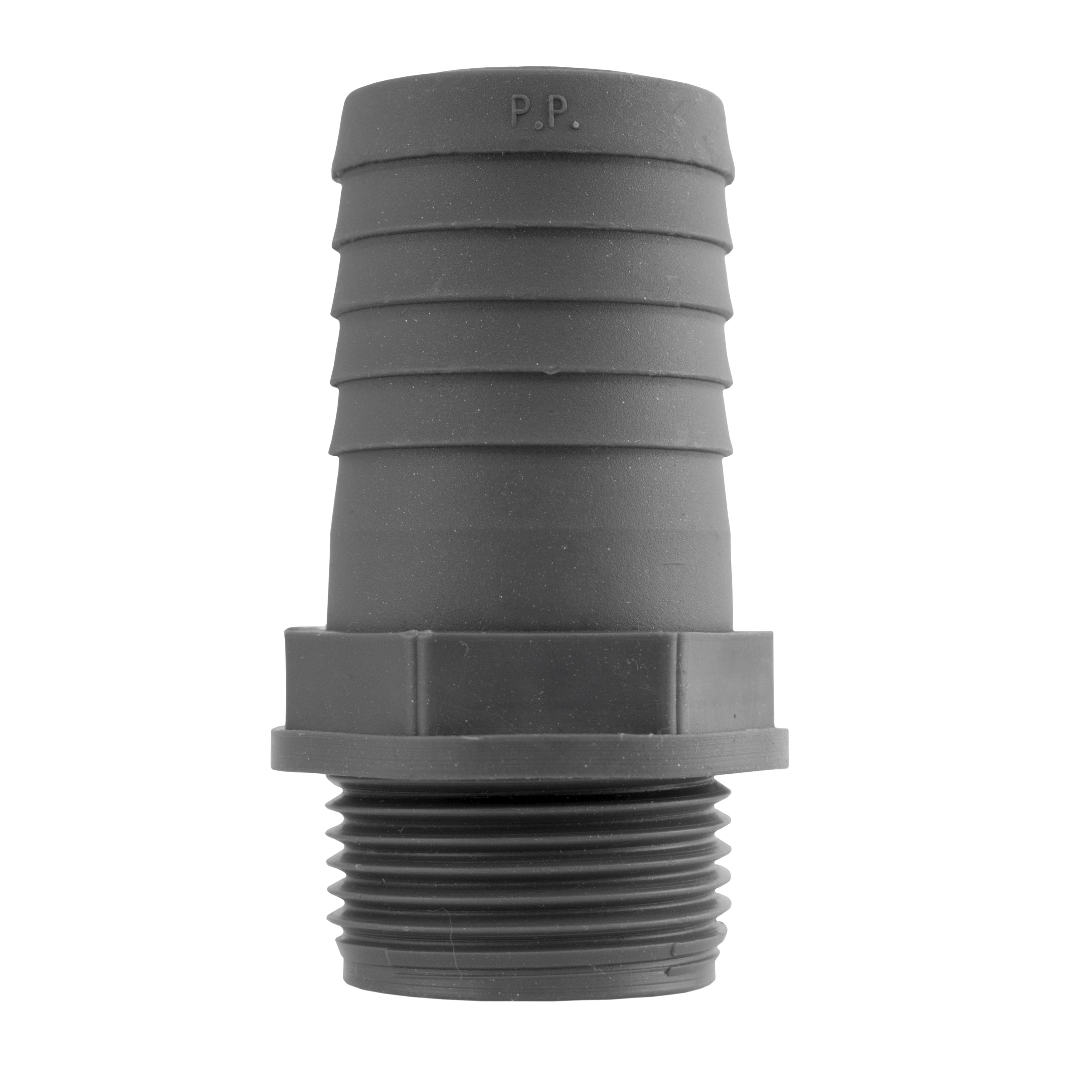 IBC 2” S60X6 Cap with 2” BSP Elbow and 50mm Barb Straight
