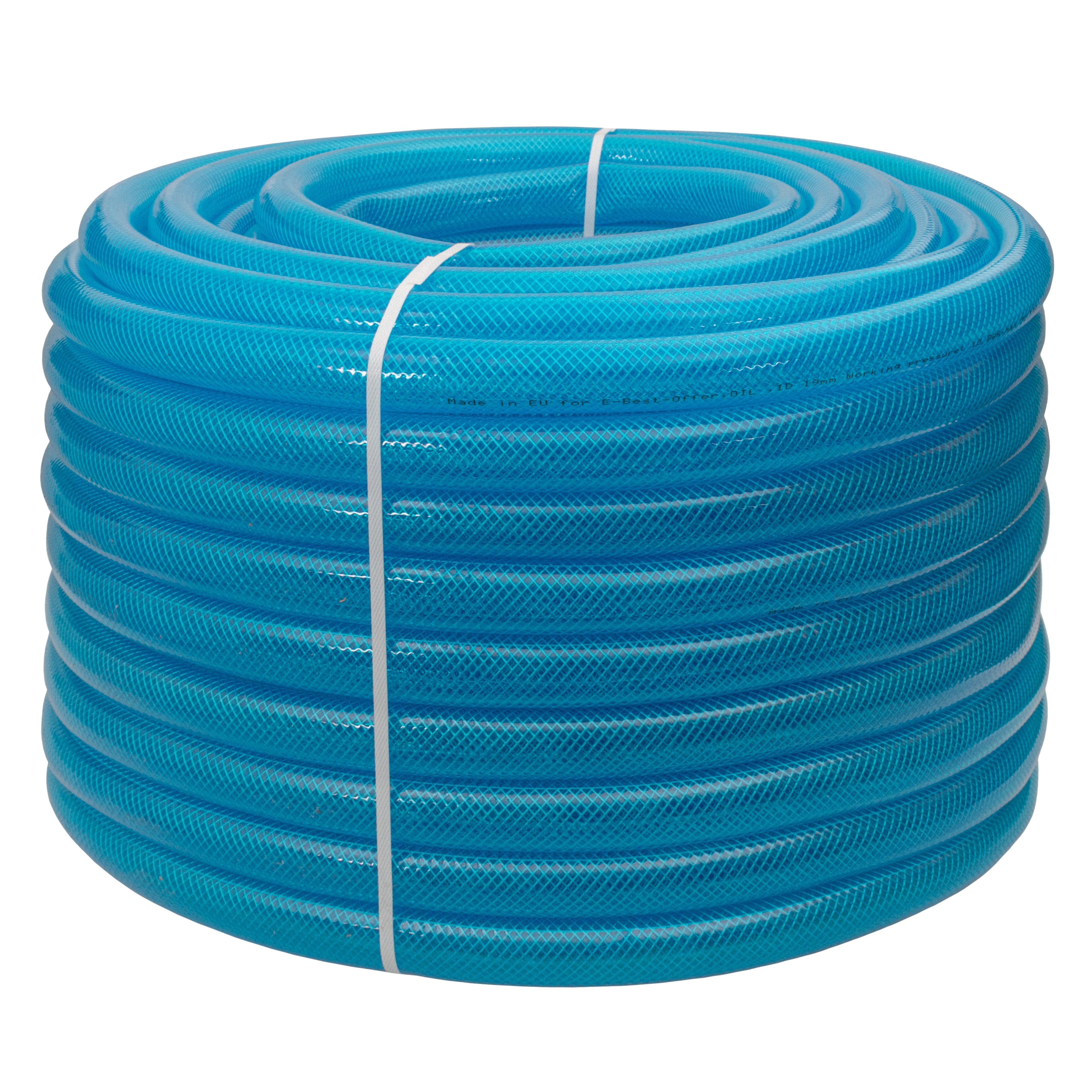 Braided Fuel Hose Blue Transparent PVC 19mm*2.1mm