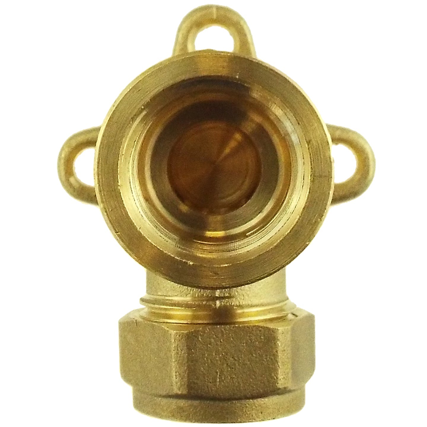 15mm Brass Wall Flange Kit with Double Lever Quick Connect Tap