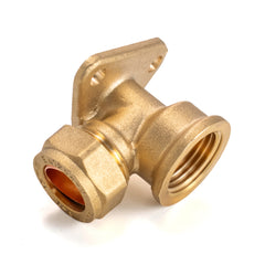 15mm Brass Wall Flange Kit with Lever Tap with Hose Barb and Side Lock