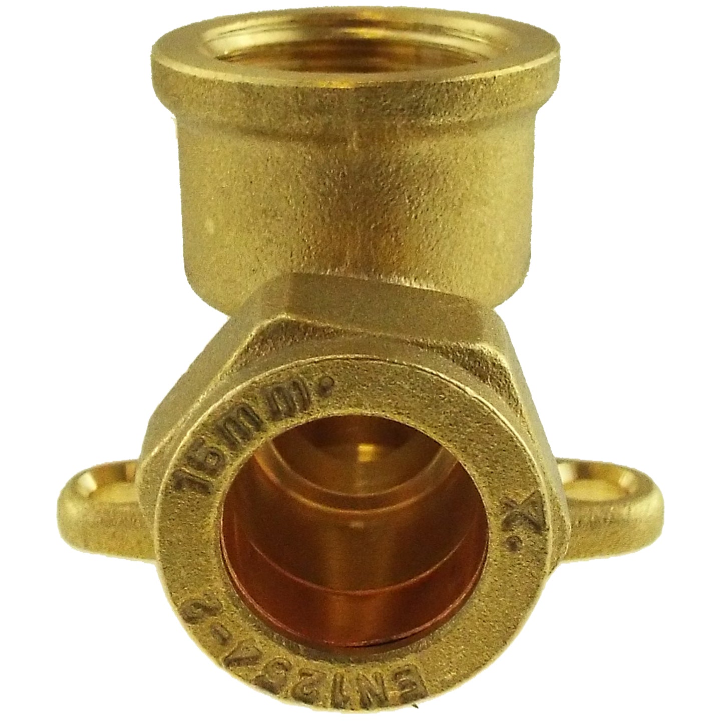 15mm Brass Wall Flange Kit with Double Lever Quick Connect Tap
