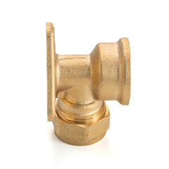 15mm Brass Wall Flange Kit with Lever Tap Hose Barb and Lever Lock