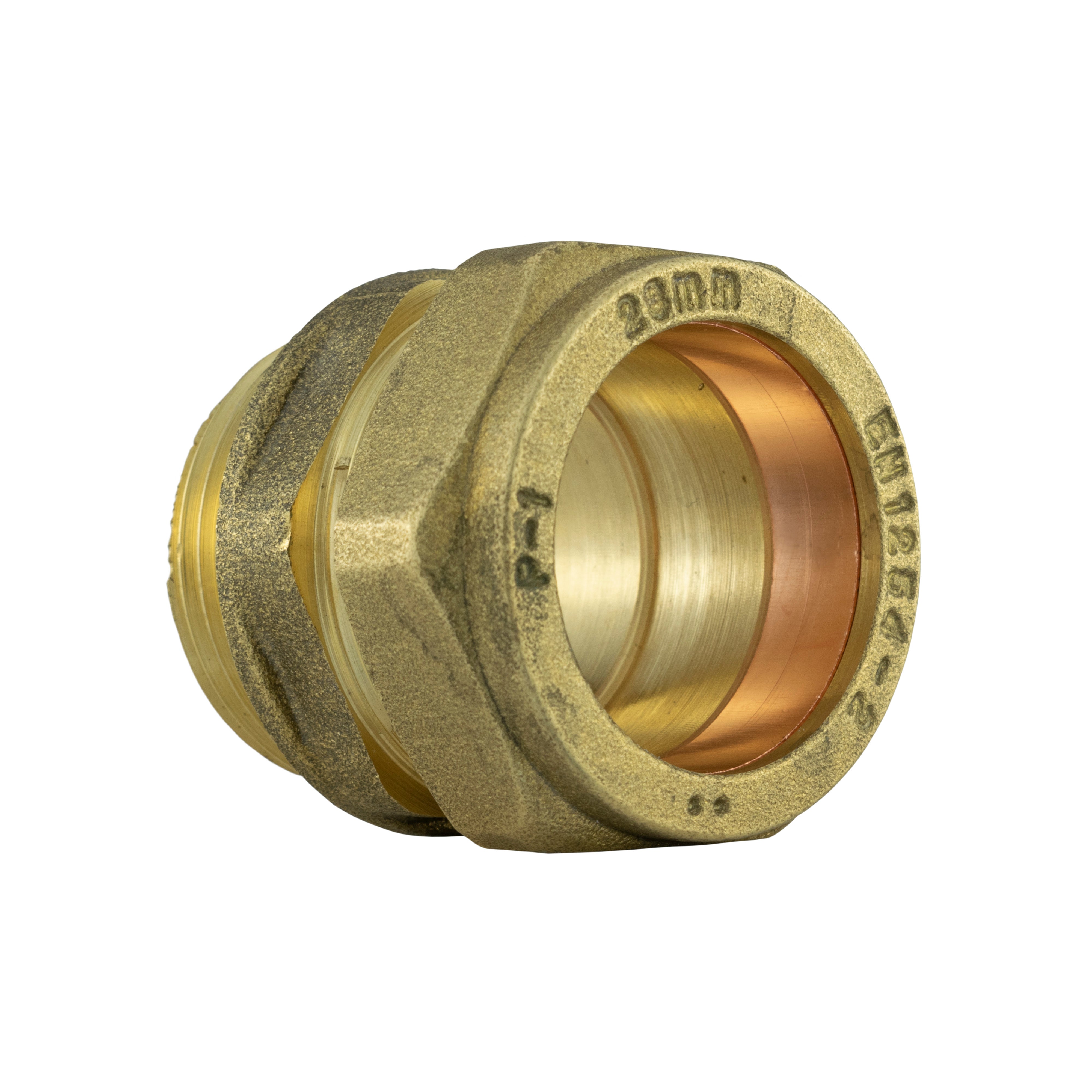 IBC 2” S60X6 Cap with Brass Compression Straight 1” BSP – 28mm