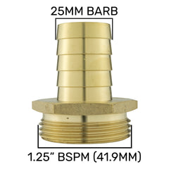Brass Straight Joiner 25mm - 1.25" BSPM