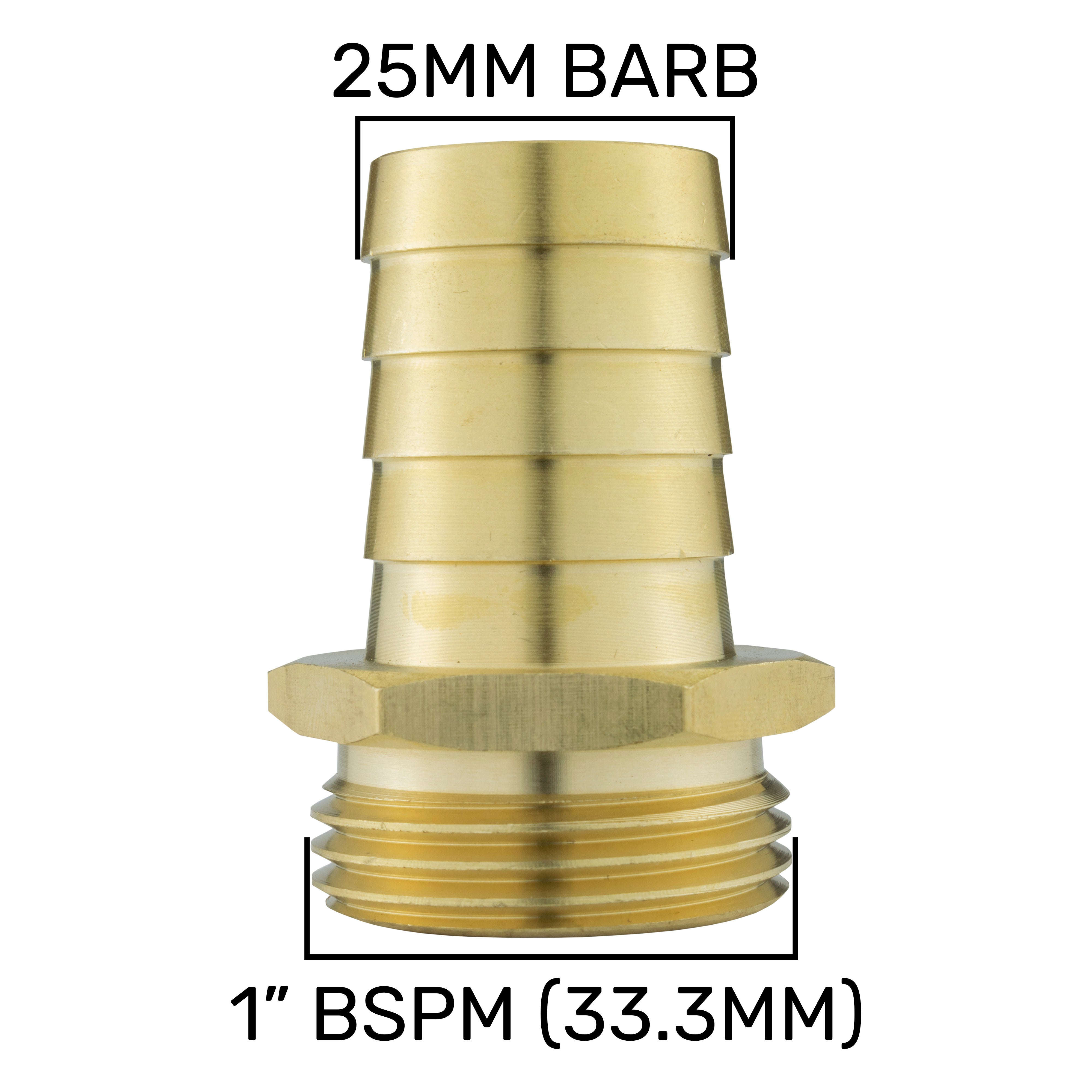 IBC 2” S60X6 Cap with 25mm Brass Barb