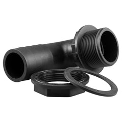 Tank Connector 90 Degree with Washer & Nut 3/4"BSPM - 3/4" Barb