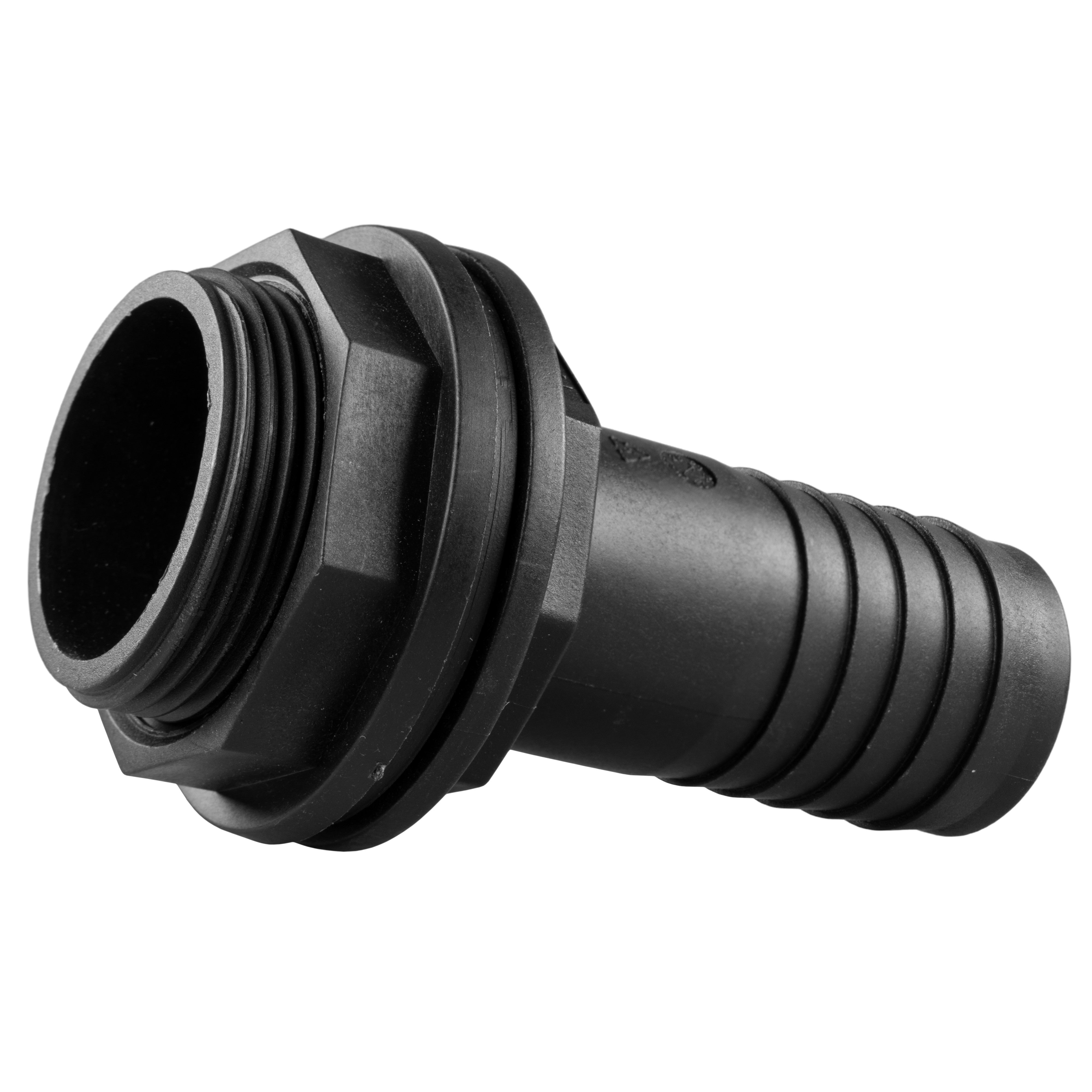 Tank Connector with Washer & Nut 1"BSPM - 1" Barb