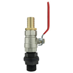 Water Butt Kit 3/4” BSP with Lever Valve and 25mm Brass Barb