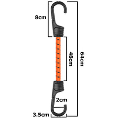 Bungee Cord Hook with PVC-coated Metal Hooks 60cm