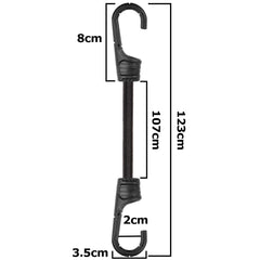 Bungee Cord Hook with PVC-coated Metal Hooks 120cm