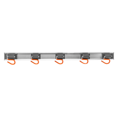 Wall Mount Tool Rack Rail with 5 x S Hanging Hooks