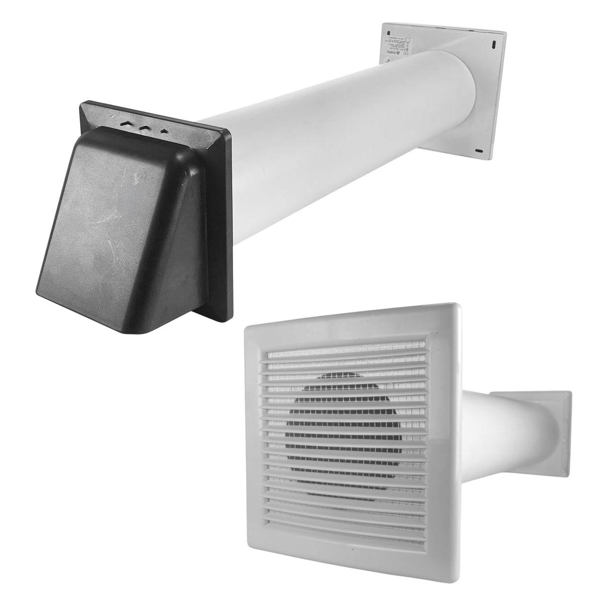 Through Wall Ventilation Kit DL0163 Louvre Vent with Graphite External Vent