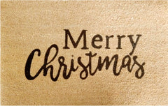 Doormat 60cm x 40cm -  'Merry Christmas' - Absorbent Coir Mat for Indoor/Outdoor