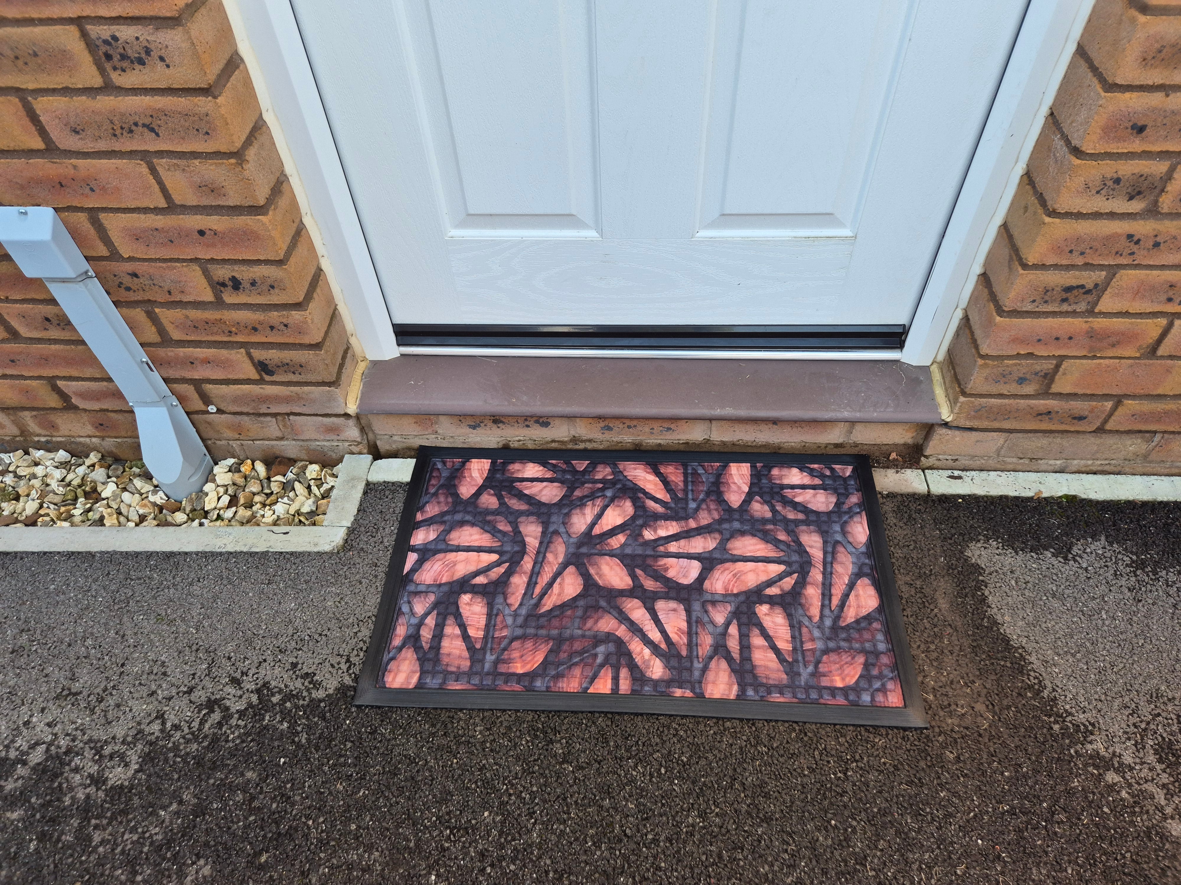 Doormat 75cm x 45cm - Fingertip Type D - Absorbent Coir Mat for Indoor/Outdoor