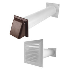 Through Wall Ventilation Kit Duo Smart DS4178 Vent with Brown External Vent