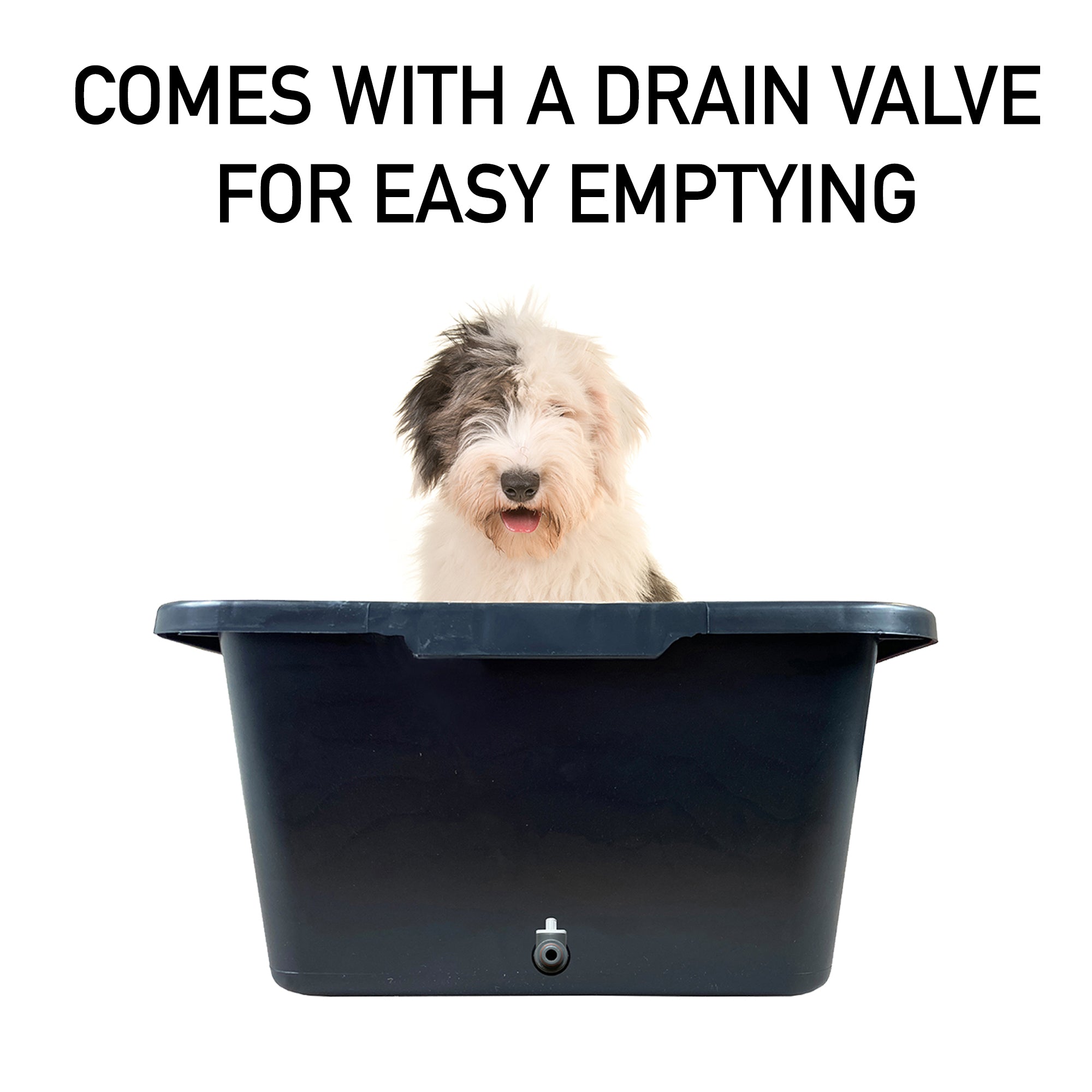 Versatile Large 90L Dog Bath/Pool/Tub - Suitable for Small to Large Breeds - with Drain Plug & Premium Connector - Perfect for medium and large dog breeds - Durable, Easy to Store