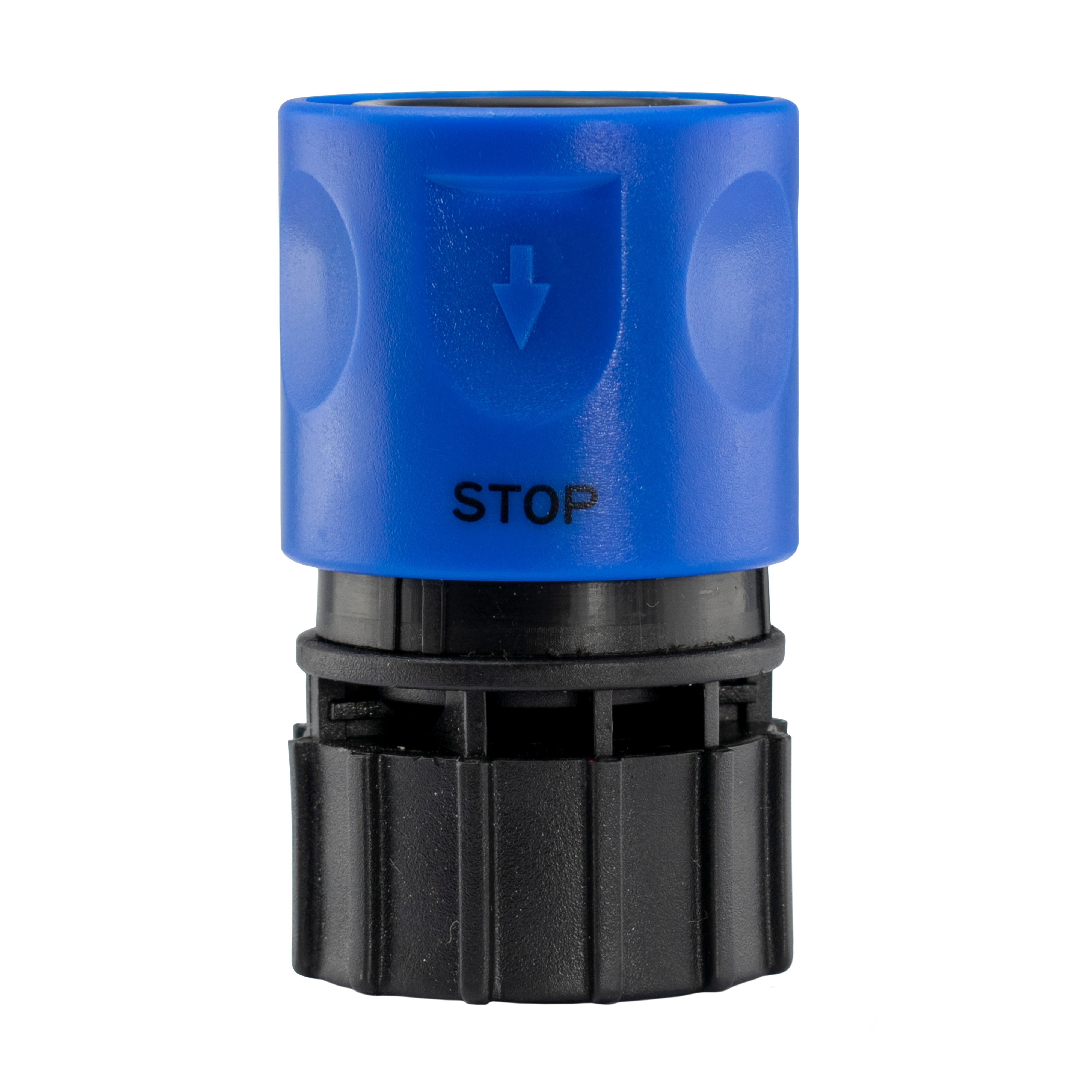 Hose Connector Blue with BSPF- Quick Connect Valve & Hose Connector 3/4" BSPF