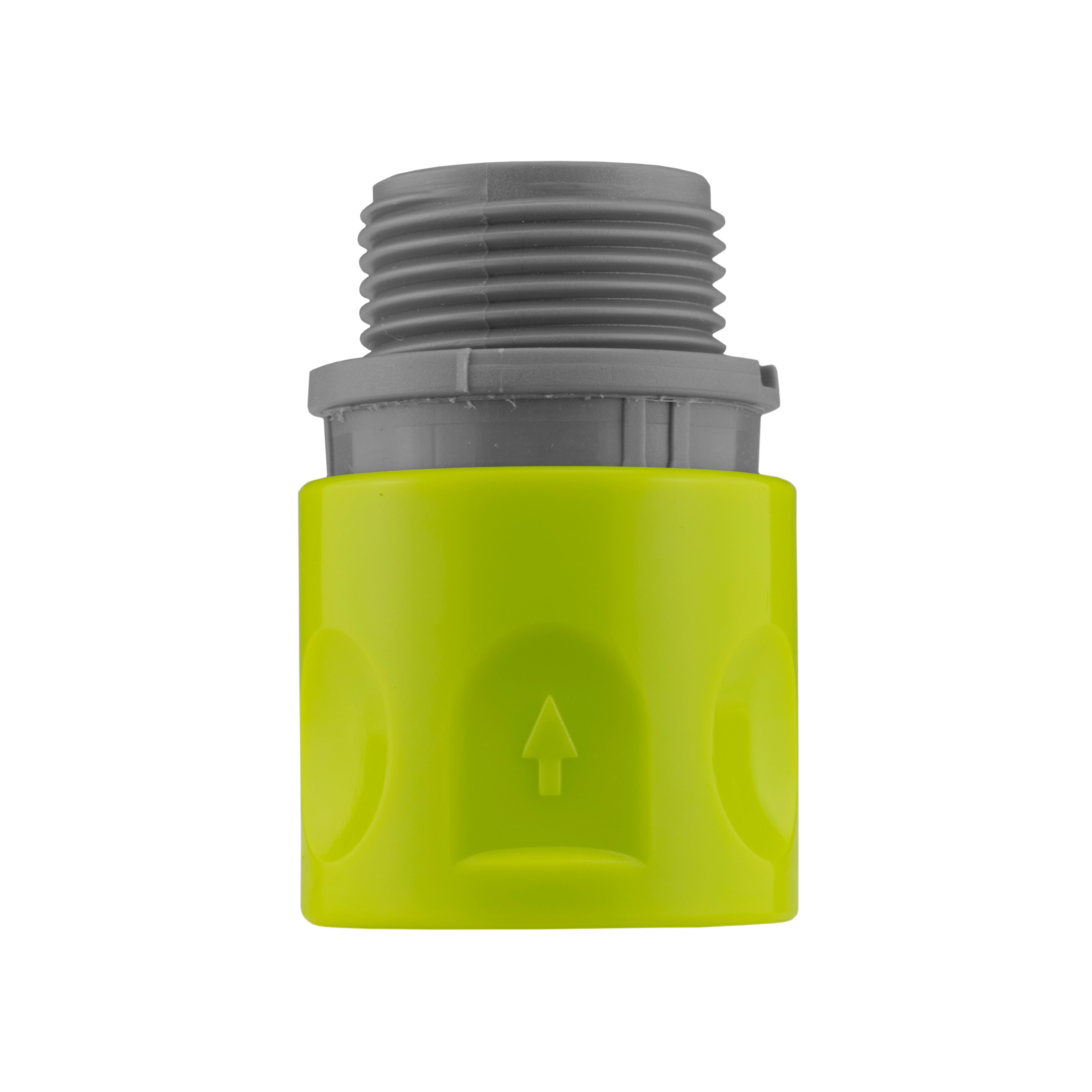 Hose Connector Lime with In-Line BSPF Valve and Geka Type Connector