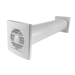 Through Wall Ventilation Kit - STYL Fan with Timer/Humidistat and White External Vent