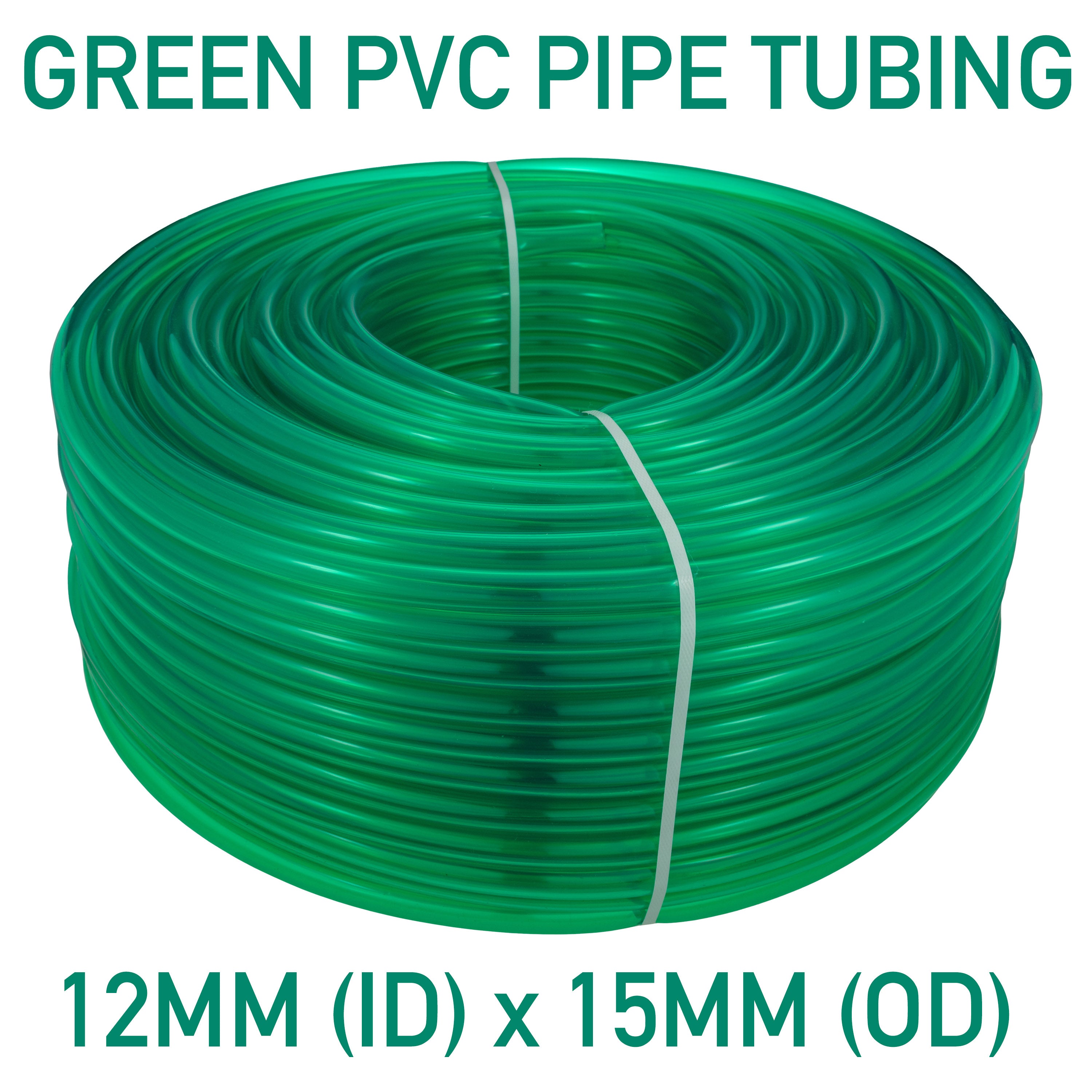 Green Semi-Transparent PVC Pipe 12mm*15mm