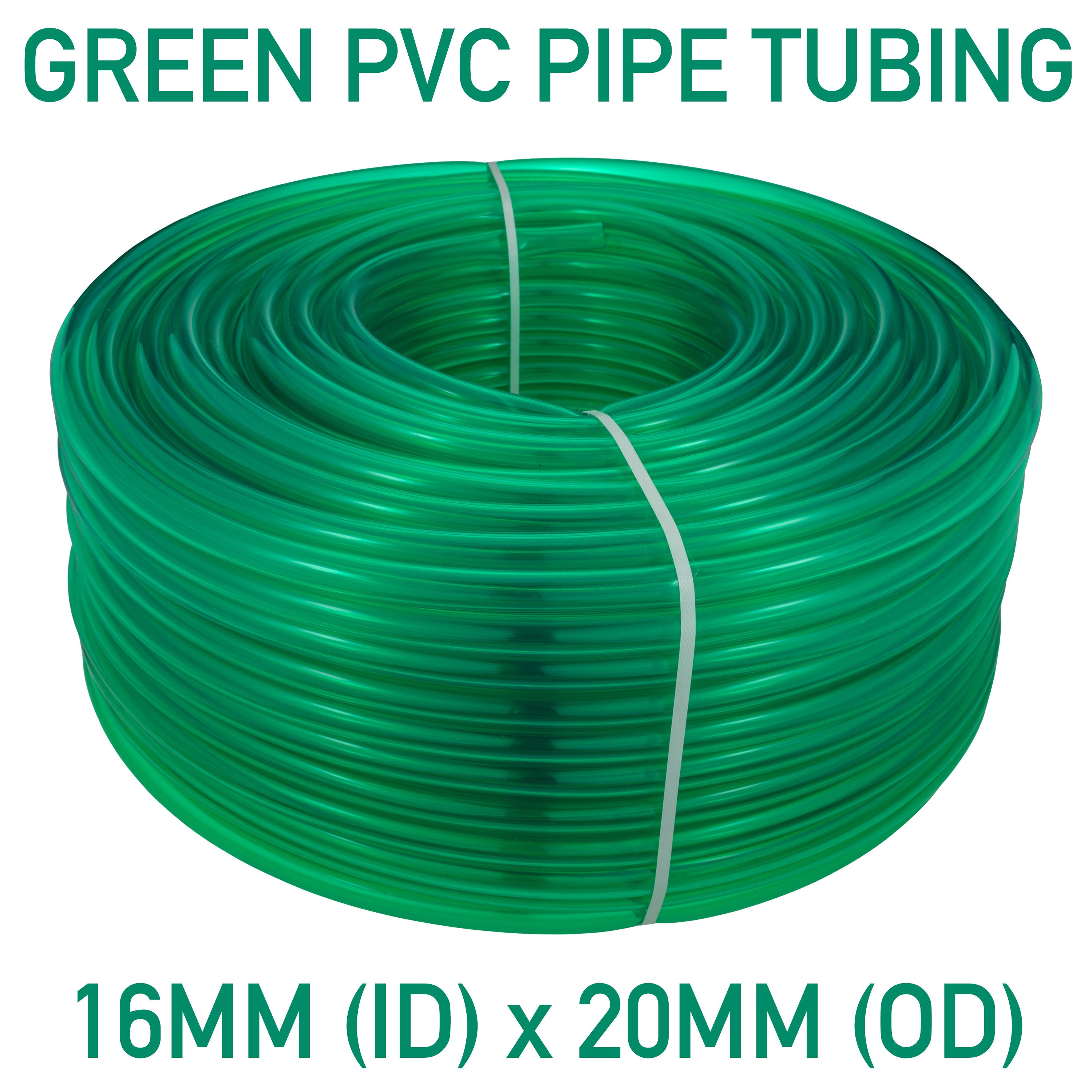 Green Semi-Transparent PVC Pipe 16mm*20mm