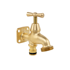 Brass Bib Tap with Quick Connect Inlet, ¾” BSP Thread Outlet
