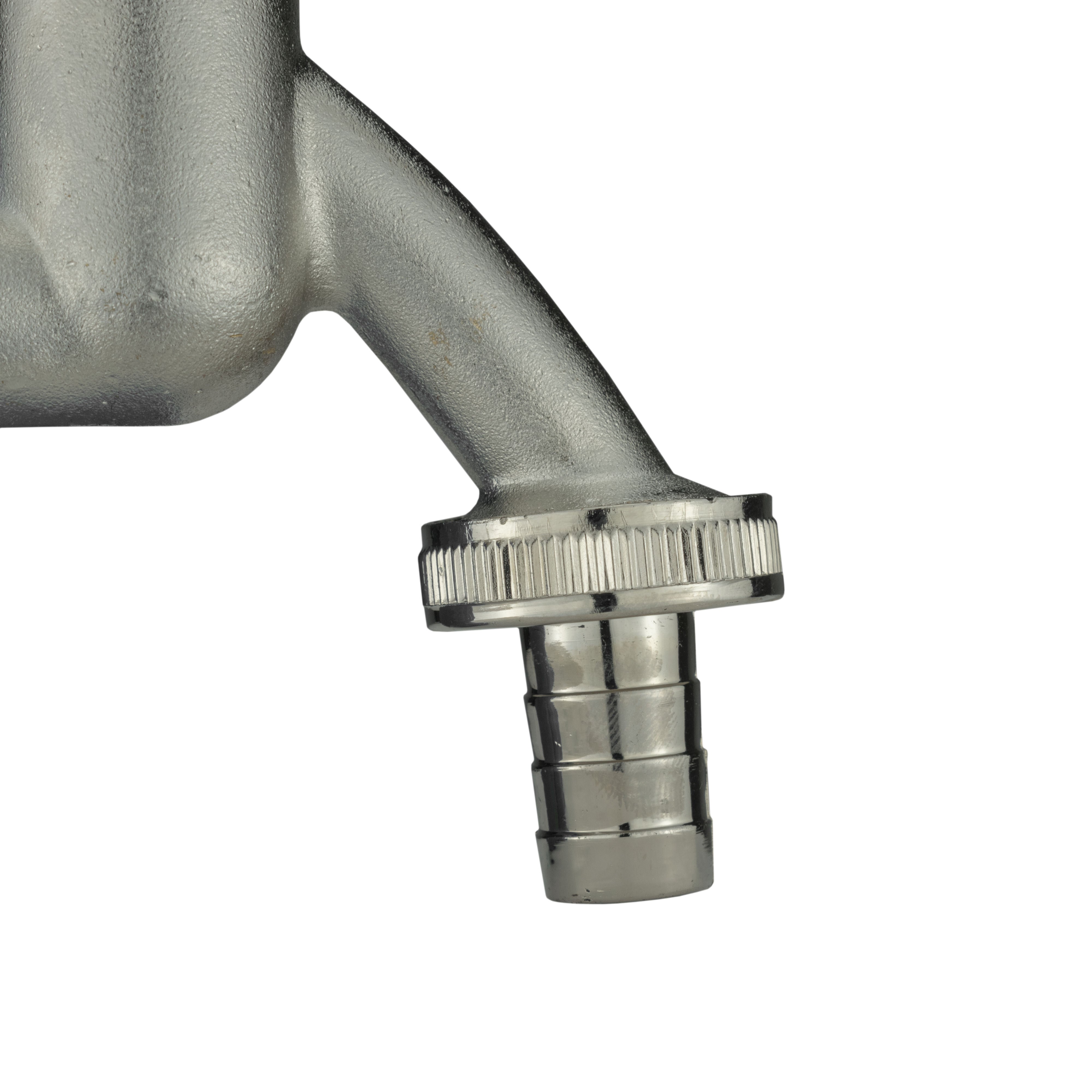 IBC 2” S60X6 Cap with Nickle Plated Bib Tap ½” Barb