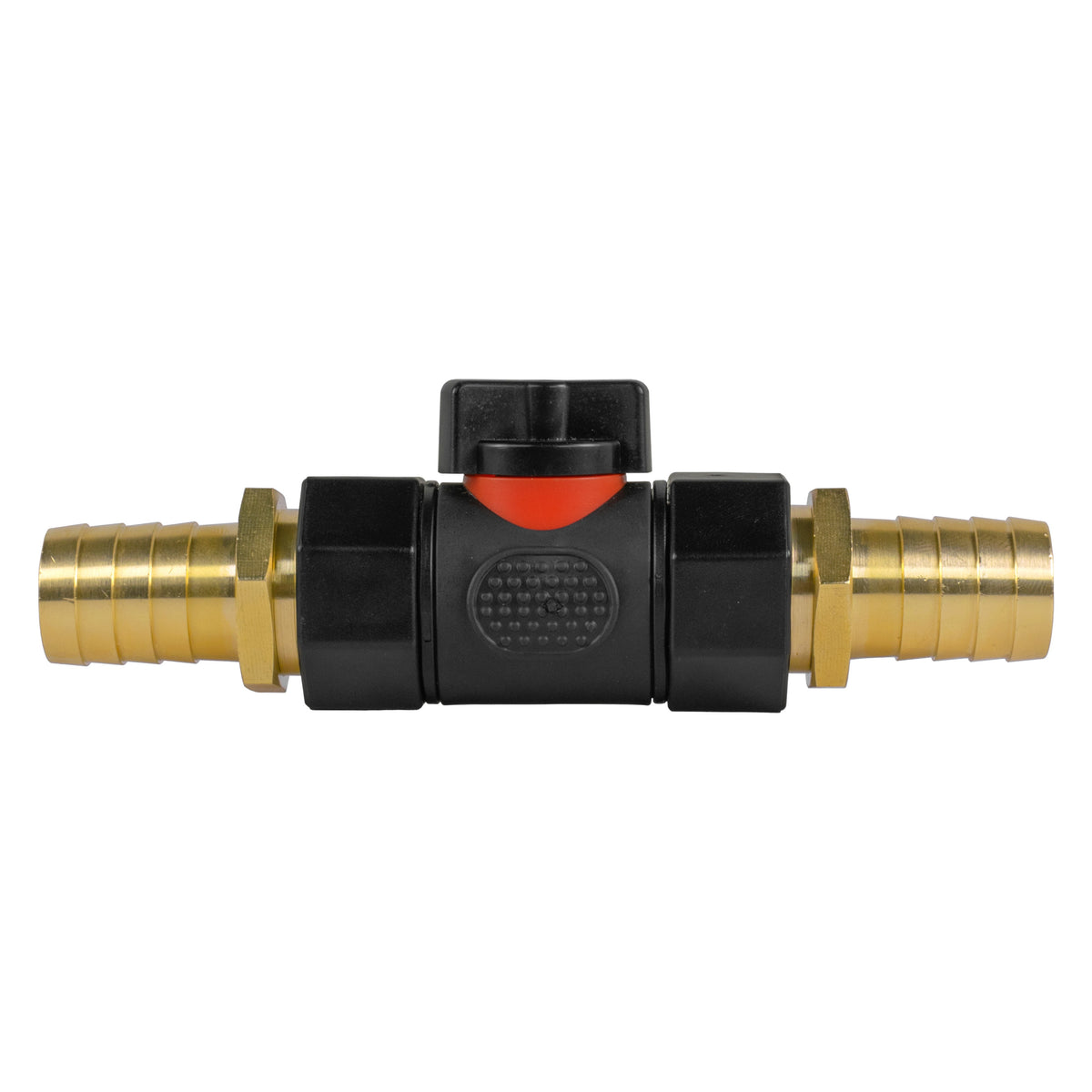 In-Line BSPF Valve with 2 x 19mm Brass Barb Connectors