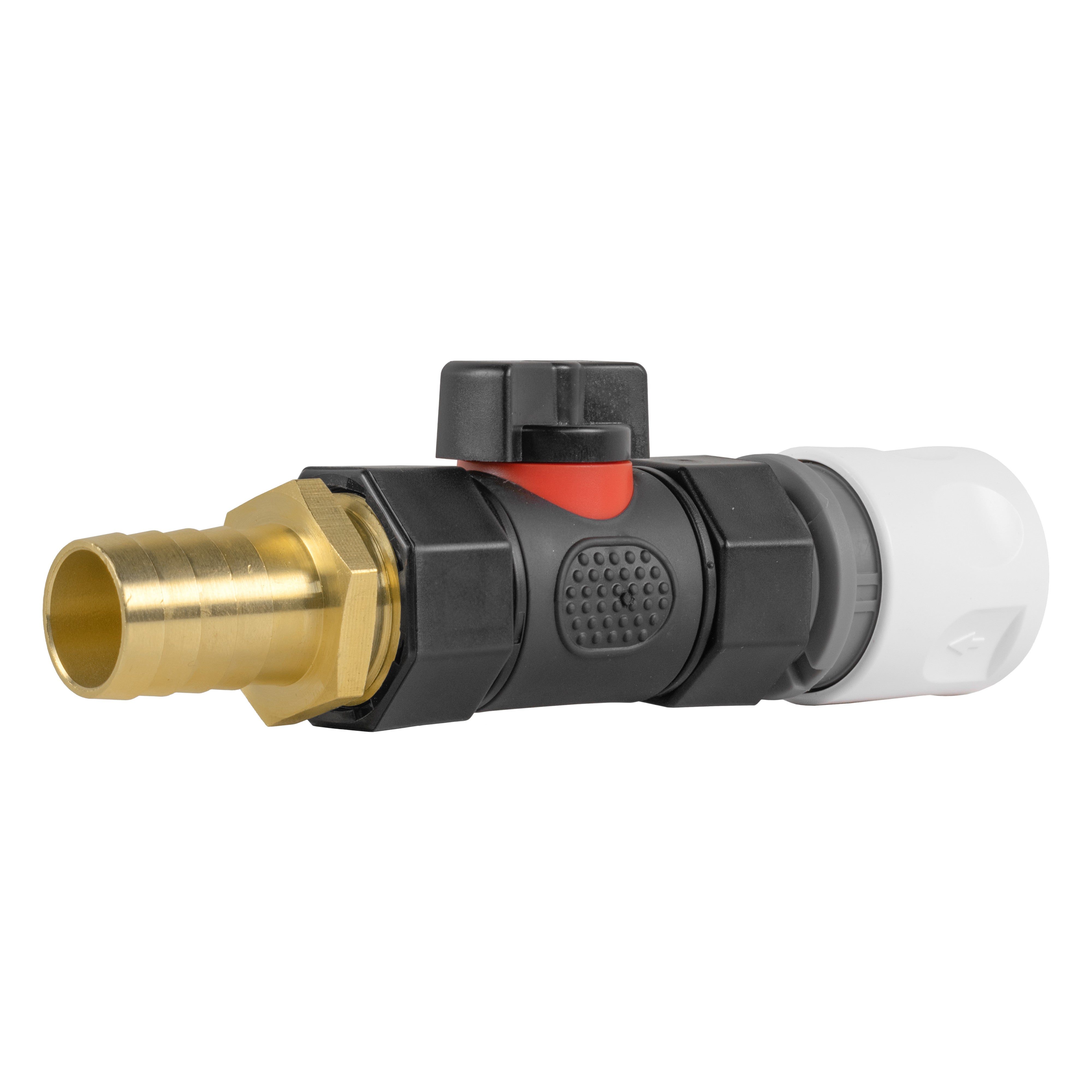 Hose Connector WL with In-Line BSPF Valve and 19mm Brass Barb