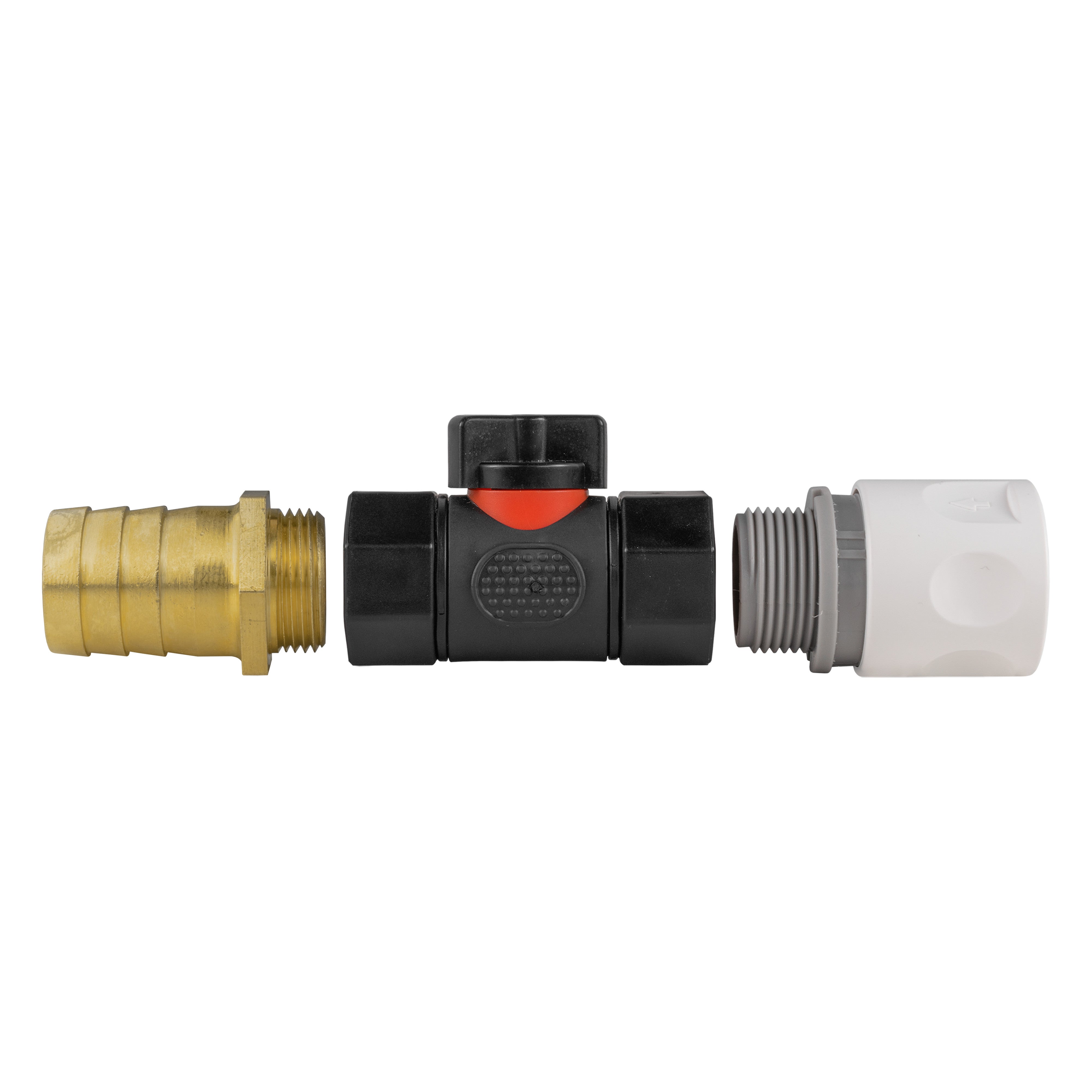 Hose Connector WL with In-Line BSPF Valve and 25mm Brass Barb