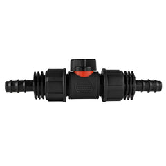 In-Line BSPM Valve with 2 x 16mm Barbed Straight Connectors