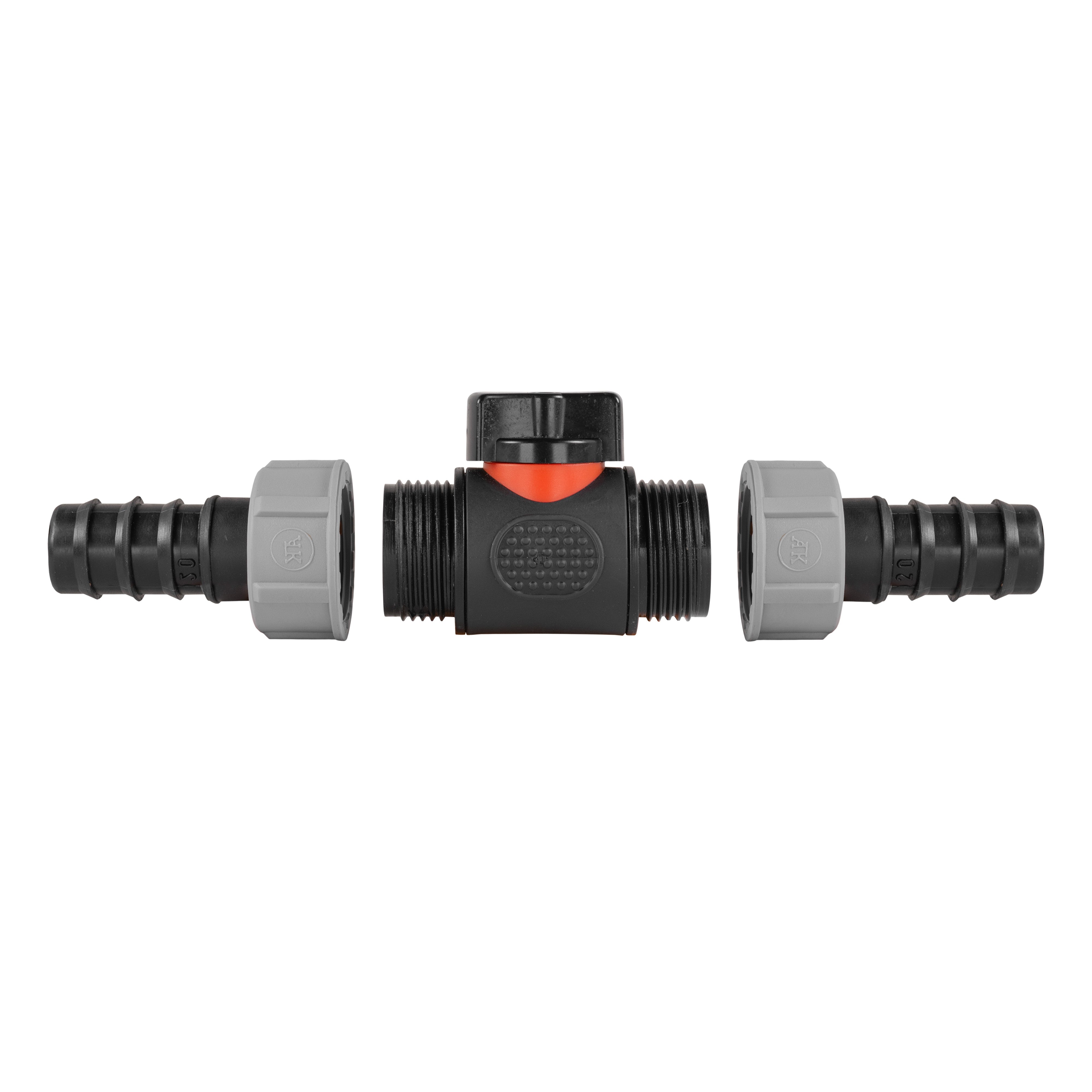 In-Line BSPM Valve with 2 x 20mm Barbed Straight Connectors