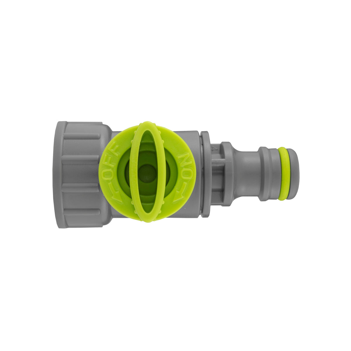 Tap Adapter with Valve ¾” BSPF – Snap-On Connector, Lime
