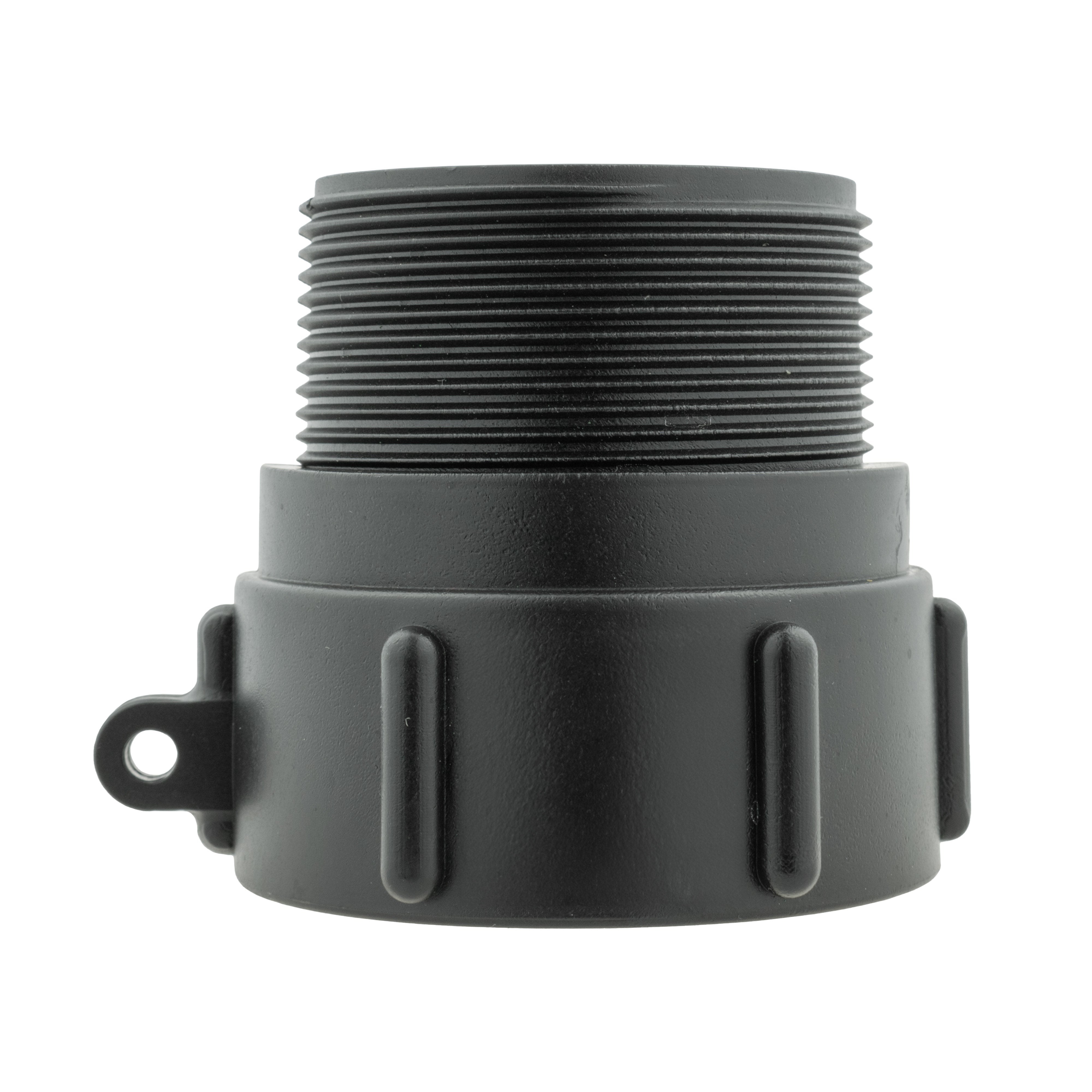 IBC 2” S60X6 Cap with 2” BSP Elbow and 50mm Barb Straight