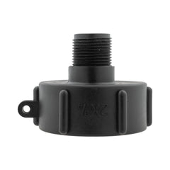 IBC 2” S60X6 Cap with Large Plastic Valve and Quick Connect Brass Fitting
