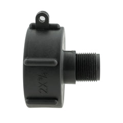 IBC 2” S60X6 Cap with Large Plastic Valve and Quick Connect Brass Fitting