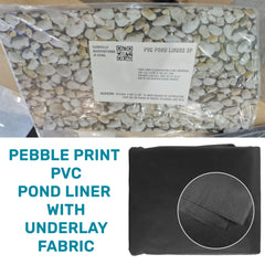 Pond Liner Small Pebble Print PVC 450gsm with Underlay