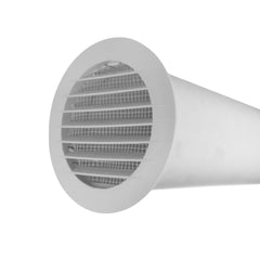 Through Wall Ventilation Kit Round Louvre Vent VC-KRO0184 with White External Vent