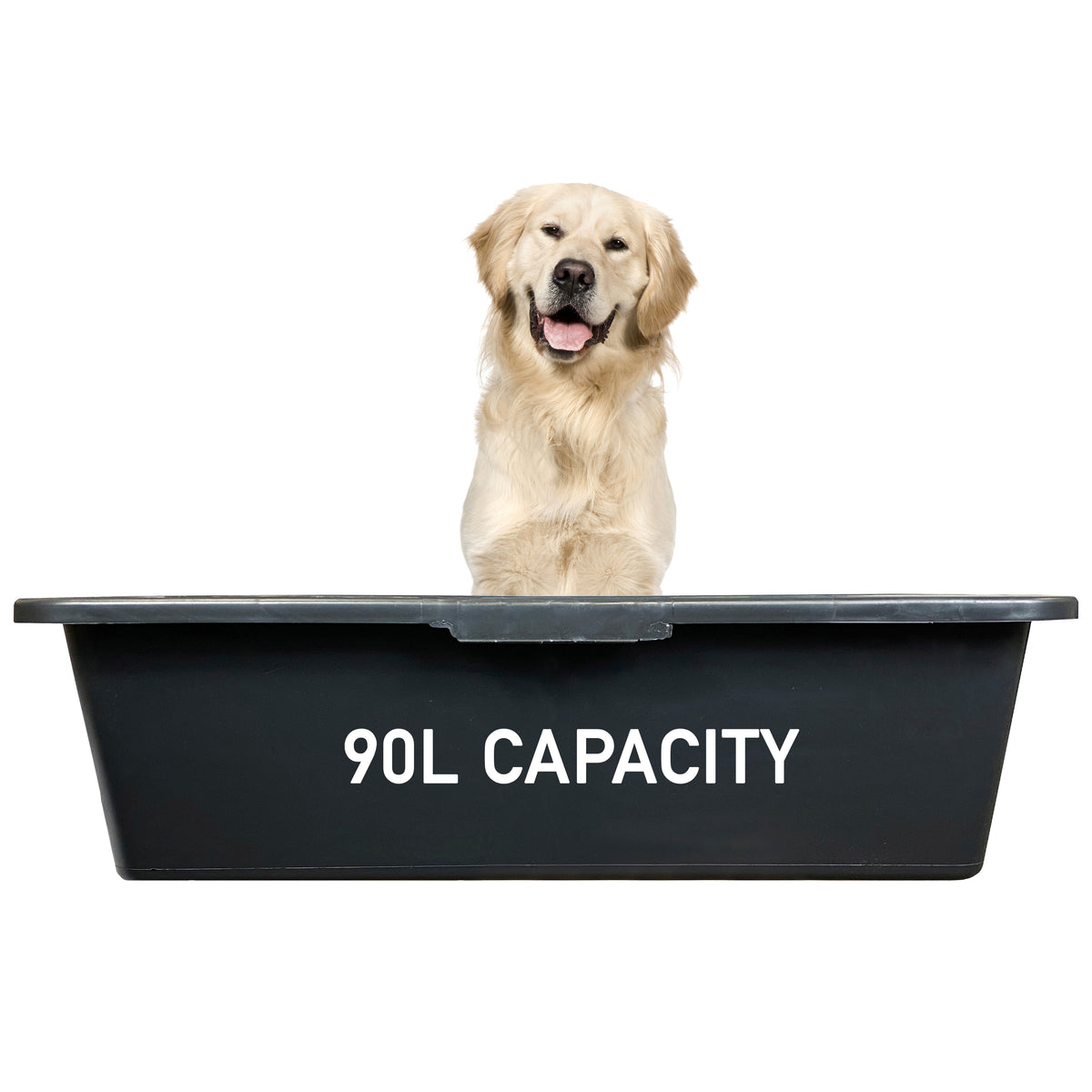 Versatile Large 90L Dog Bath/Pool/Tub - Suitable for Small to Large Breeds - with Drain Plug & Premium Connector - Perfect for medium and large dog breeds - Durable, Easy to Store