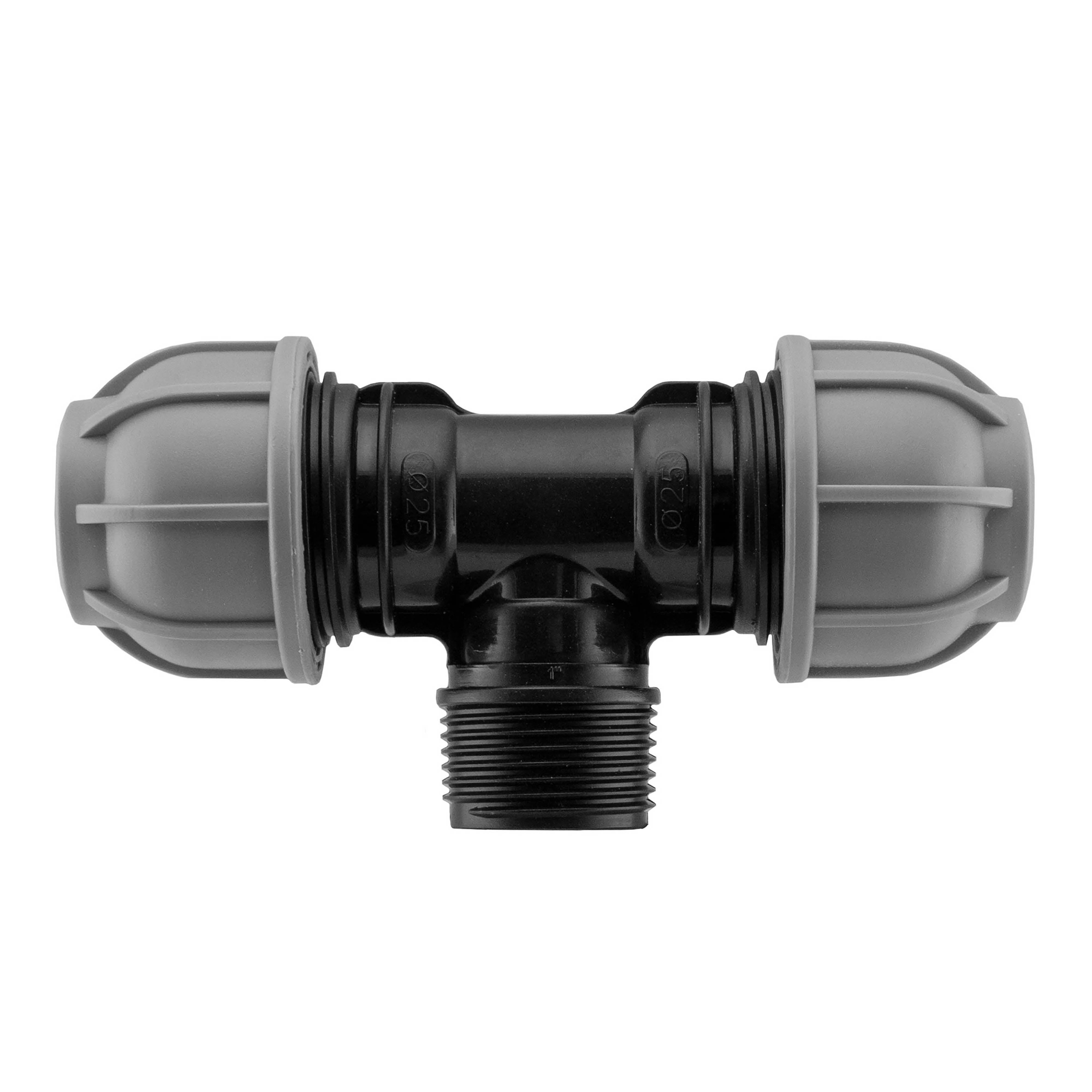 Wall Flange Kit 20mm MDPE - Lever Valve & 25mm MDPE Tee Outlet