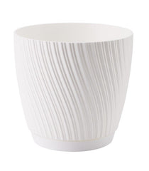 Mika Pot with Saucer 170mm White
