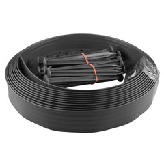 Lawn Border Set, Easy Border 100mm Black 10m With Pegs
