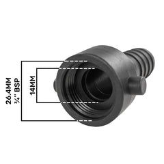 Pond Straight Connector 3/4" BSPF - 19mm
