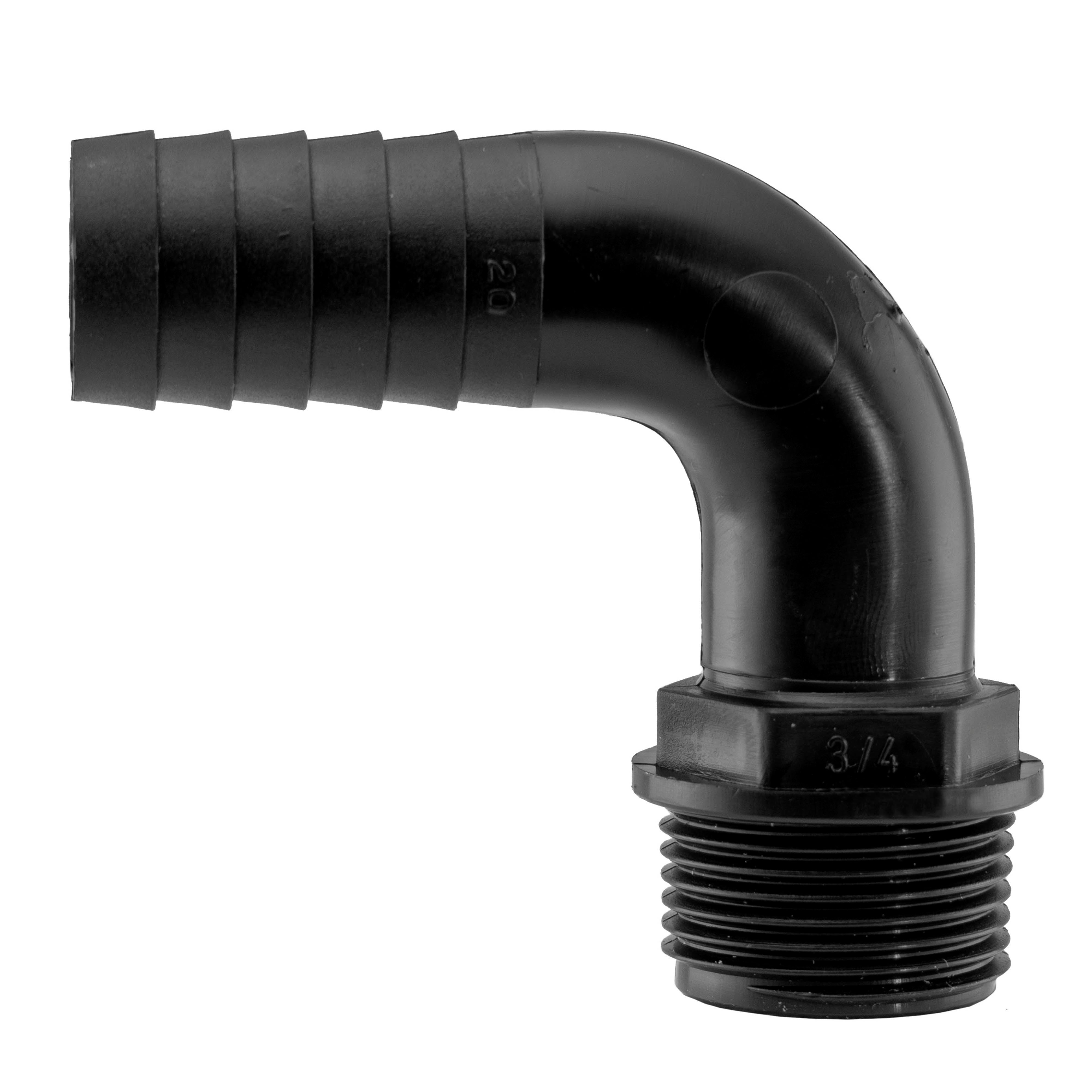 IBC 2” S60X6 Cap with Large Plastic Valve and Pond Elbow 20mm Barb