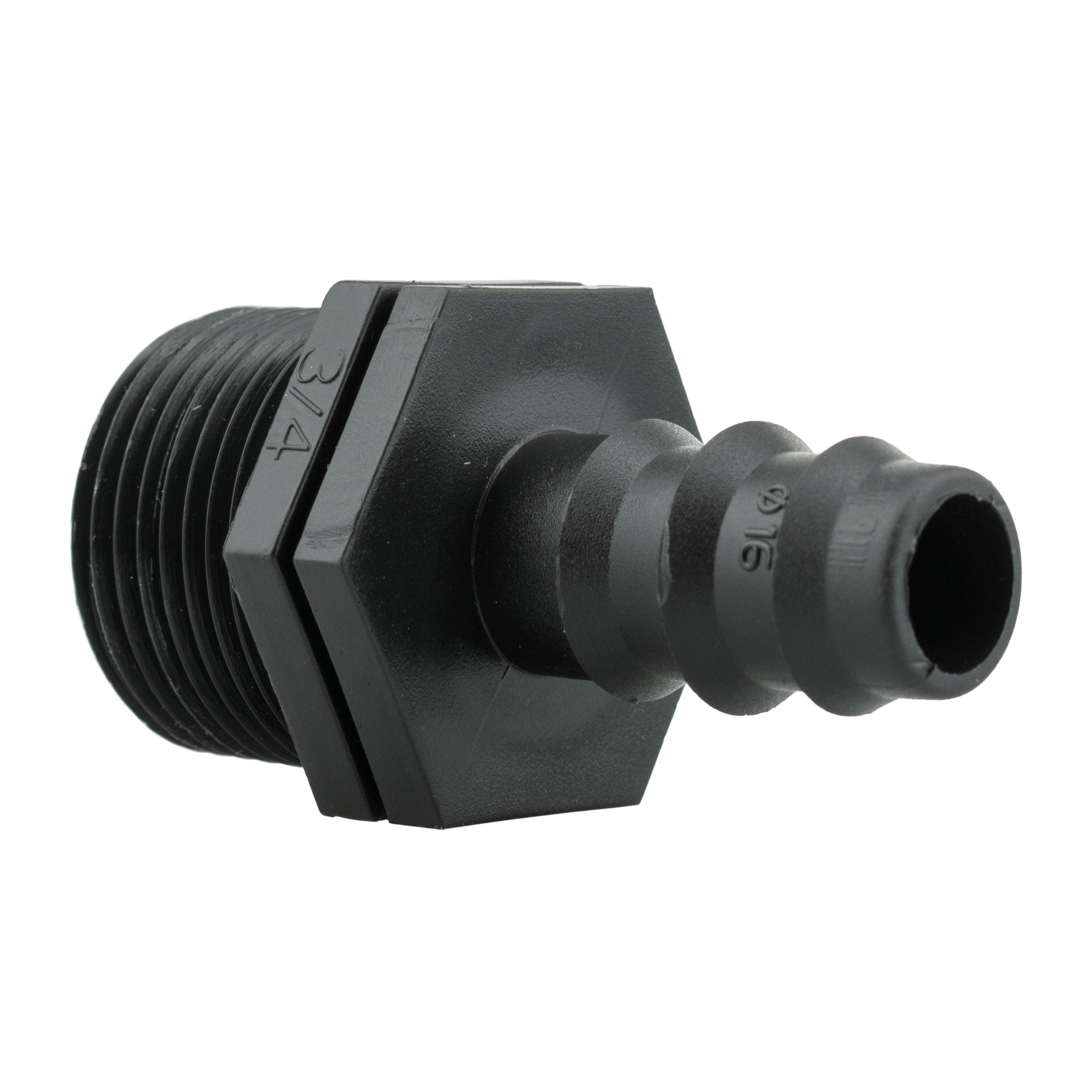 16mm Barbed Straight with BSPF Thread-Quick Connect Male Valve